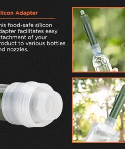 Silicon food-safe adapter to connect to common bottles and nozzles