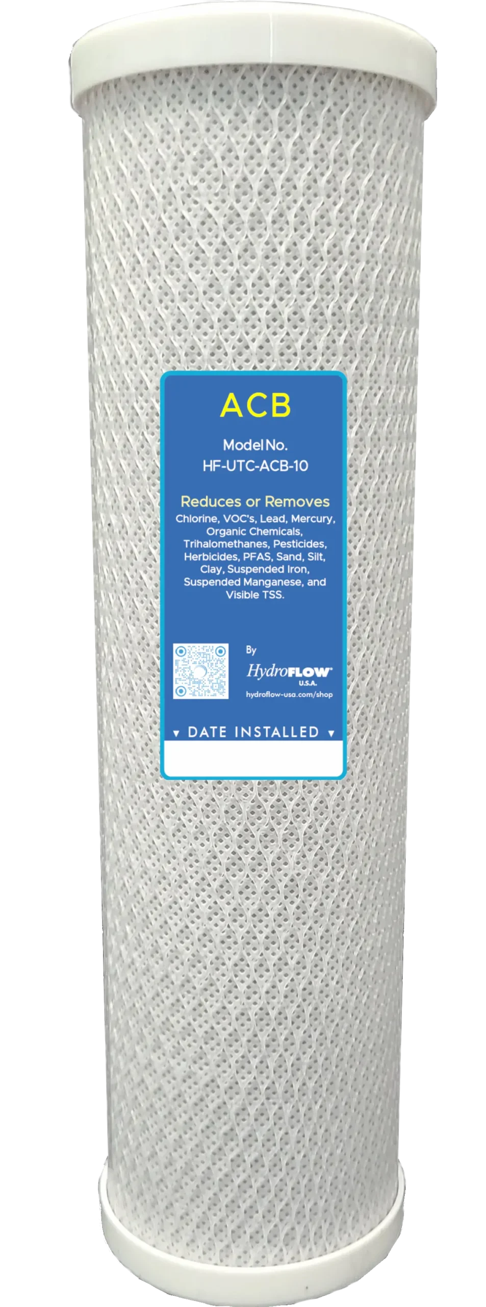 Activated Carbon Block 10" x 2.5" filter